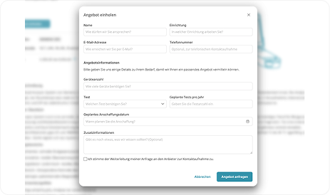 Direkte Angebotsanfrage